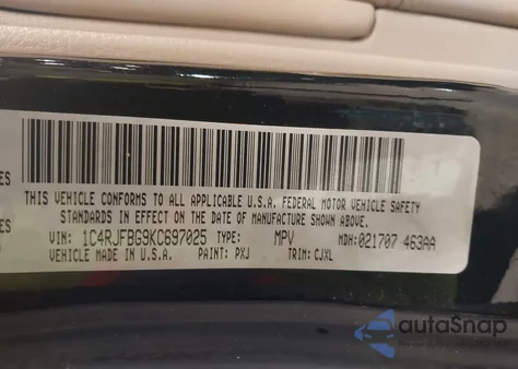 2019 Jeep Grand Cherokee Limited 4X4 z USA, uszkodzony, nr VIN 1C4RJFBG9KC697025